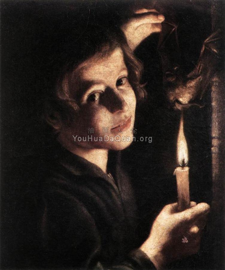 Boy Singeing a Bat's Wings - 特罗菲姆·毕哥特